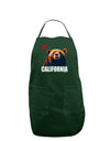 California Republic Design - Grizzly Bear and Star Dark Adult Apron by TooLoud-Bib Apron-TooLoud-Hunter-One-Size-Davson Sales