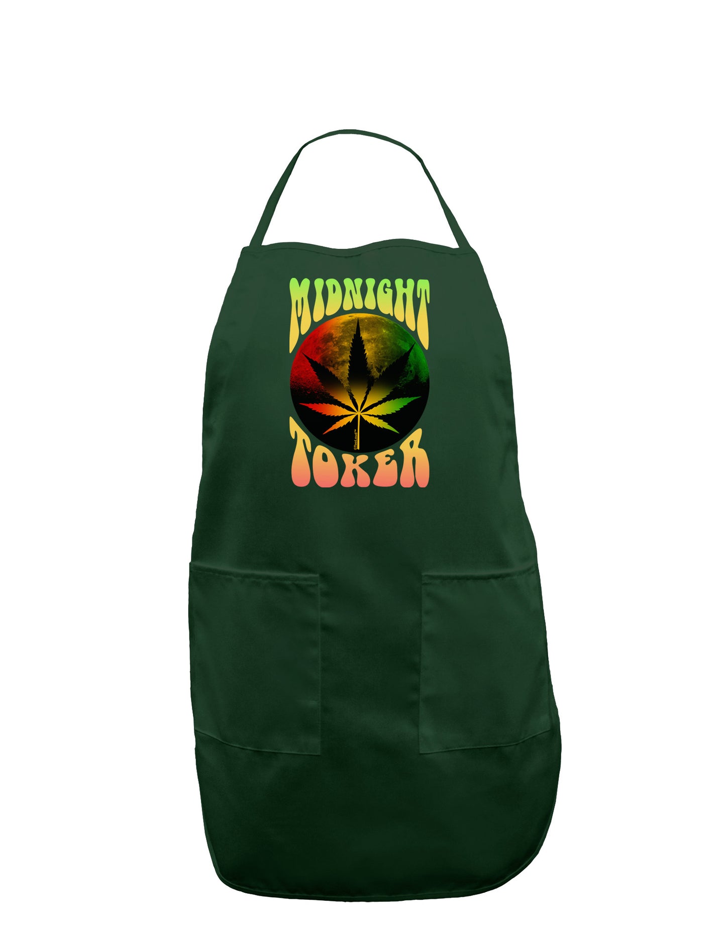 Midnight Toker Marijuana Dark Adult Apron-Bib Apron-TooLoud-Hunter-One-Size-Davson Sales