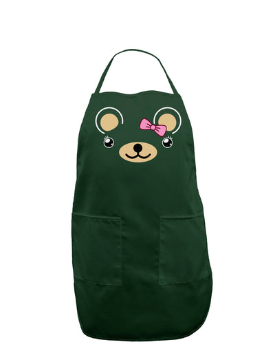 Kyu-T Ears - Beartholomea Girl Teddy Bear Dark Adult Apron-Bib Apron-TooLoud-Hunter-One-Size-Davson Sales