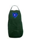 Water Droplet Heart Blue Dark Adult Apron by TooLoud-Bib Apron-TooLoud-Hunter-One-Size-Davson Sales