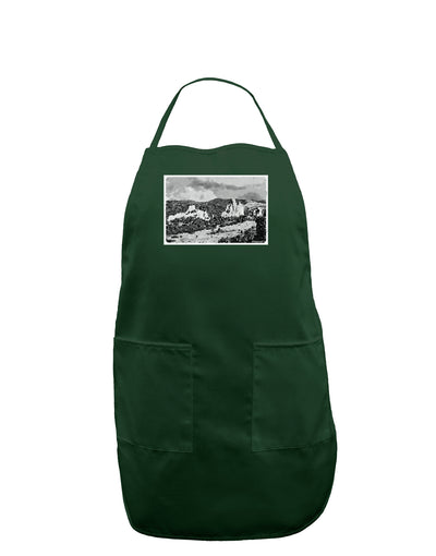 CO Mountain Forest Watercolor Dark Adult Apron-Bib Apron-TooLoud-Hunter-One-Size-Davson Sales