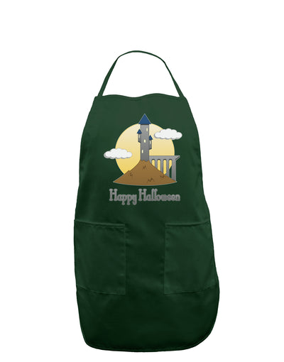 Moonlit Wizard Tower - Happy Halloween Dark Adult Apron-Bib Apron-TooLoud-Hunter-One-Size-Davson Sales