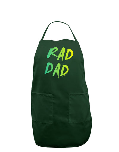 Rad Dad Design - 80s Neon Dark Adult Apron-Bib Apron-TooLoud-Hunter-One-Size-Davson Sales