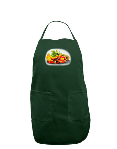 Watercolor Fruit Bowl 1 Dark Adult Apron-Bib Apron-TooLoud-Hunter-One-Size-Davson Sales