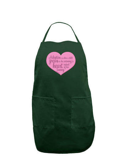 Adoption is When - Mom and Daughter Quote Dark Adult Apron by TooLoud-Bib Apron-TooLoud-Hunter-One-Size-Davson Sales