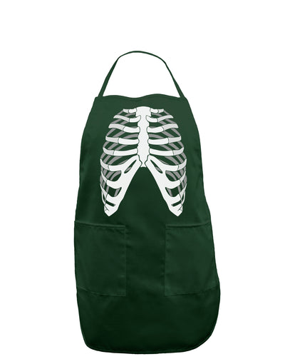 Human Skeleton Bones Ribcage Inverted Dark Adult Apron-Bib Apron-TooLoud-Hunter-One-Size-Davson Sales