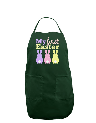 My First Easter - Three Bunnies Dark Adult Apron by TooLoud-Bib Apron-TooLoud-Hunter-One-Size-Davson Sales