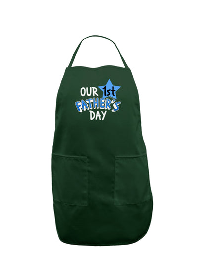 Our 1st Father's Day Dark Adult Apron-Bib Apron-TooLoud-Hunter-One-Size-Davson Sales