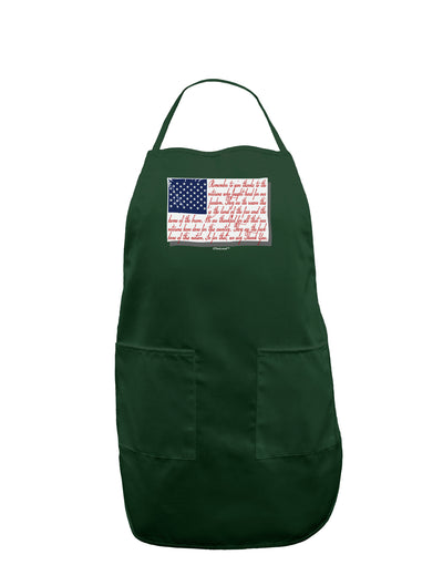 Veterans Scripted Flag Dark Adult Apron-Bib Apron-TooLoud-Hunter-One-Size-Davson Sales