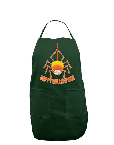 Cute Candy Corn Spider - Happy Halloween Dark Adult Apron-Bib Apron-TooLoud-Hunter-One-Size-Davson Sales