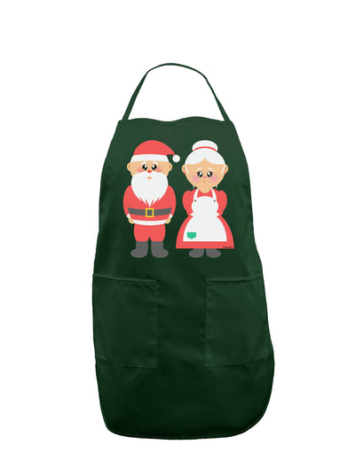 Cute Mr and Mrs Santa Claus Couple Christmas Dark Adult Apron-Bib Apron-TooLoud-Hunter-One-Size-Davson Sales