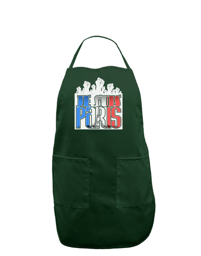 Je Suis Paris - Strong Dark Adult Apron by-Bib Apron-TooLoud-Hunter-One-Size-Davson Sales