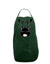 Cute Black Reindeer Face Christmas Dark Adult Apron-Bib Apron-TooLoud-Hunter-One-Size-Davson Sales