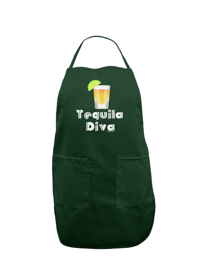 Tequila Diva - Cinco de Mayo Design Dark Adult Apron by TooLoud-Bib Apron-TooLoud-Hunter-One-Size-Davson Sales