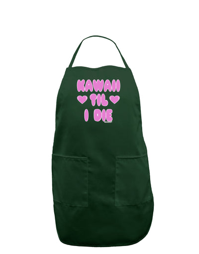 Kawaii Til I Die - Design - Magenta Dark Adult Apron by TooLoud-Bib Apron-TooLoud-Hunter-One-Size-Davson Sales