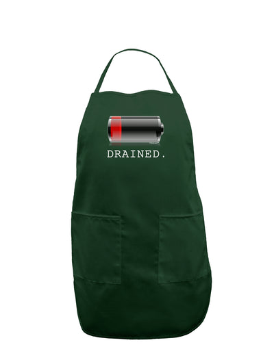 Battery Drained Dark Adult Apron-Bib Apron-TooLoud-Hunter-One-Size-Davson Sales