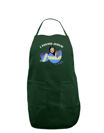 I Found Jesus - Easter Egg Dark Adult Apron-Bib Apron-TooLoud-Hunter-One-Size-Davson Sales