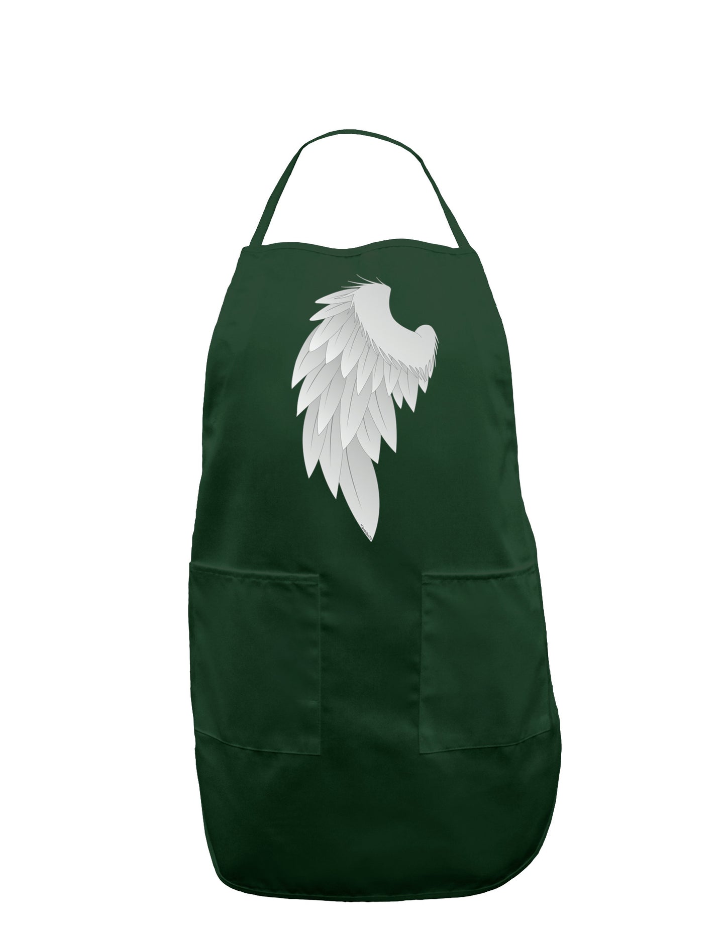 Single Left Angel Wing Design - Couples Dark Adult Apron-Bib Apron-TooLoud-Hunter-One-Size-Davson Sales