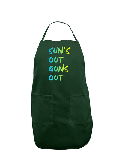 Suns Out Guns Out - Gradient Colors Dark Adult Apron-Bib Apron-TooLoud-Hunter-One-Size-Davson Sales