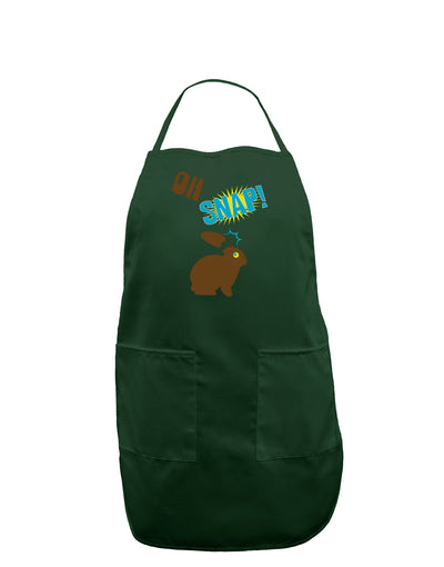 TooLoud Oh Snap Chocolate Easter Bunny Dark Adult Apron-Bib Apron-TooLoud-Hunter-One-Size-Davson Sales
