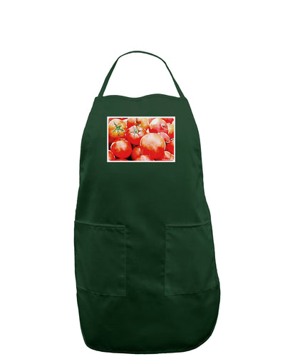 Watercolor Tomatoes Dark Adult Apron-Bib Apron-TooLoud-Hunter-One-Size-Davson Sales