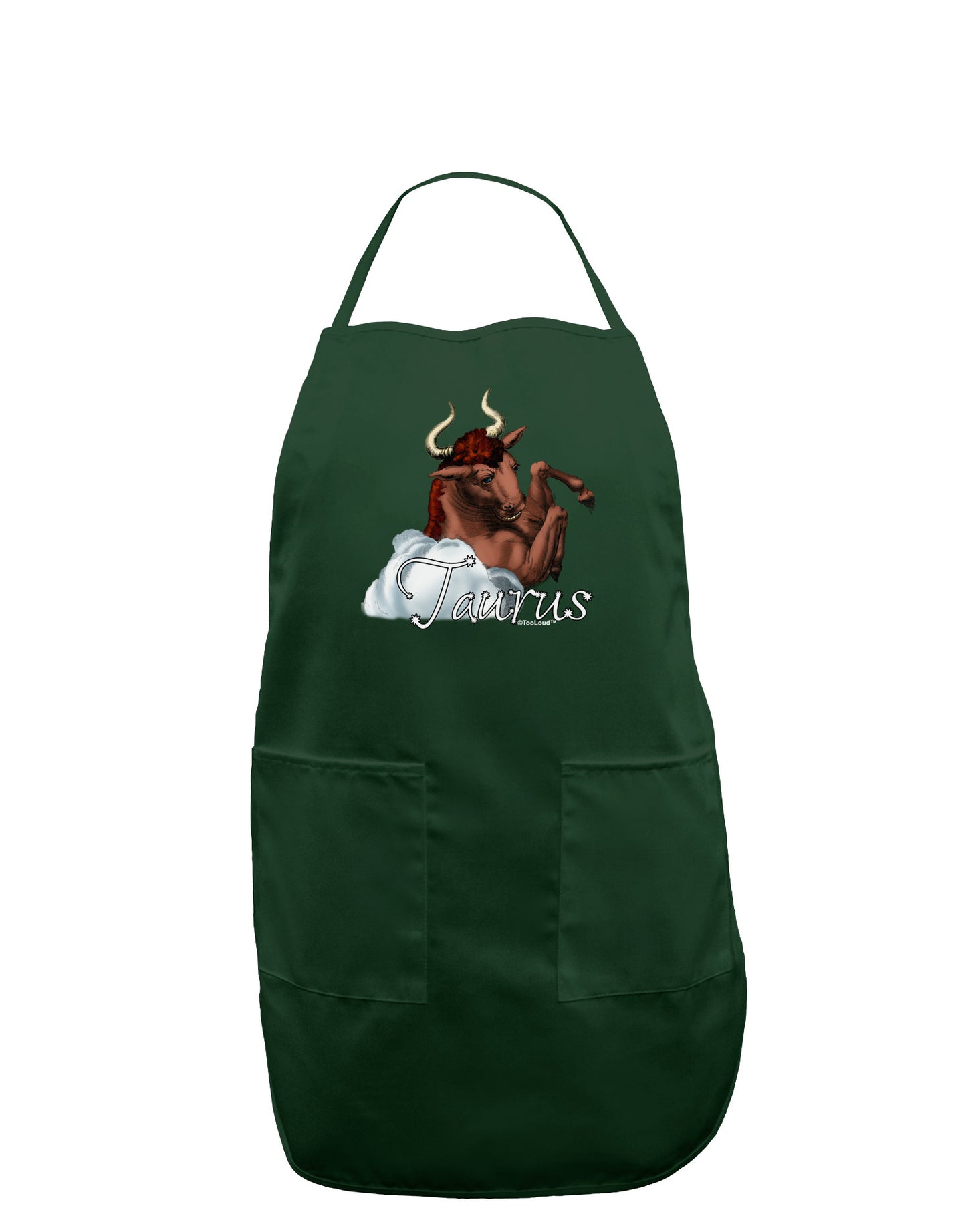 Taurus Color Illustration Dark Adult Apron-Bib Apron-TooLoud-Hunter-One-Size-Davson Sales