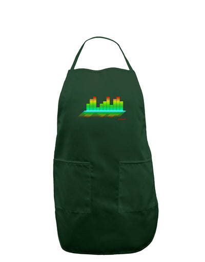 Equalizer Bars Design Dark Adult Apron by TooLoud-Bib Apron-TooLoud-Hunter-One-Size-Davson Sales