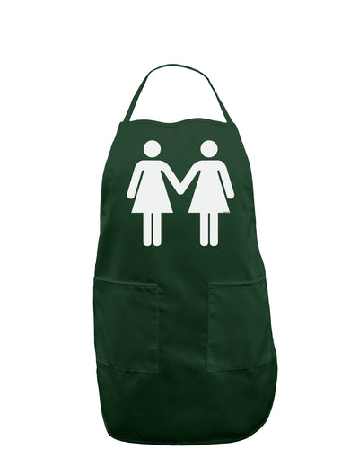 Lesbian Women Holding Hands LGBT Dark Adult Apron-Bib Apron-TooLoud-Hunter-One-Size-Davson Sales