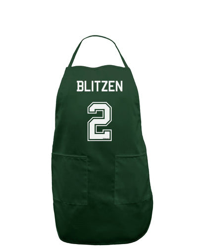 Reindeer Jersey - Blitzen 2 Dark Adult Apron-Bib Apron-TooLoud-Hunter-One-Size-Davson Sales