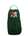 I Love My Mom - Heart Banner Design Dark Adult Apron by TooLoud-Bib Apron-TooLoud-Hunter-One-Size-Davson Sales