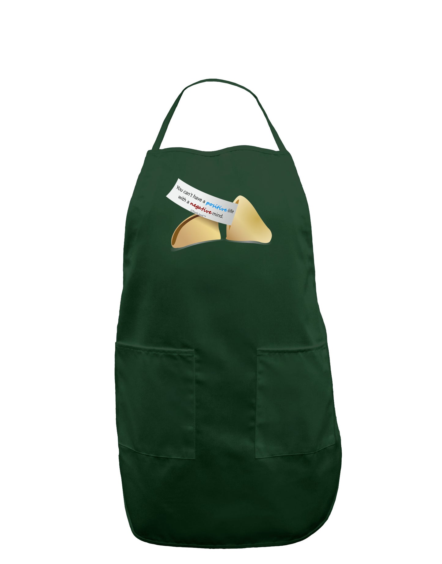 Positive Life - Fortune Cookie Dark Adult Apron-Bib Apron-TooLoud-Hunter-One-Size-Davson Sales