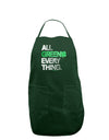 All Green Everything Distressed Dark Adult Apron-Bib Apron-TooLoud-Hunter-One-Size-Davson Sales