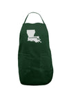 Louisiana - United States Shape Dark Adult Apron by TooLoud-Bib Apron-TooLoud-Hunter-One-Size-Davson Sales