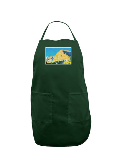 Colorado Snowy Mtns WaterColor Dark Adult Apron-Bib Apron-TooLoud-Hunter-One-Size-Davson Sales