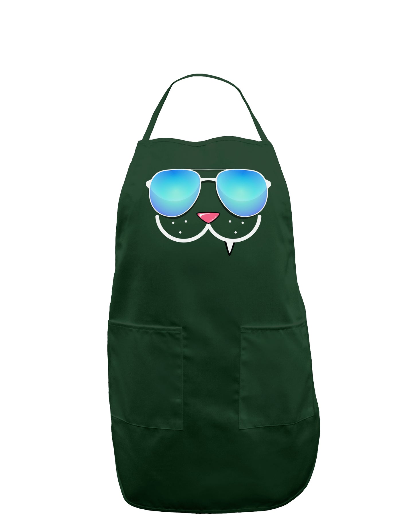 Kyu-T Face - Snaggle Cool Sunglasses Dark Adult Apron-Bib Apron-TooLoud-Hunter-One-Size-Davson Sales