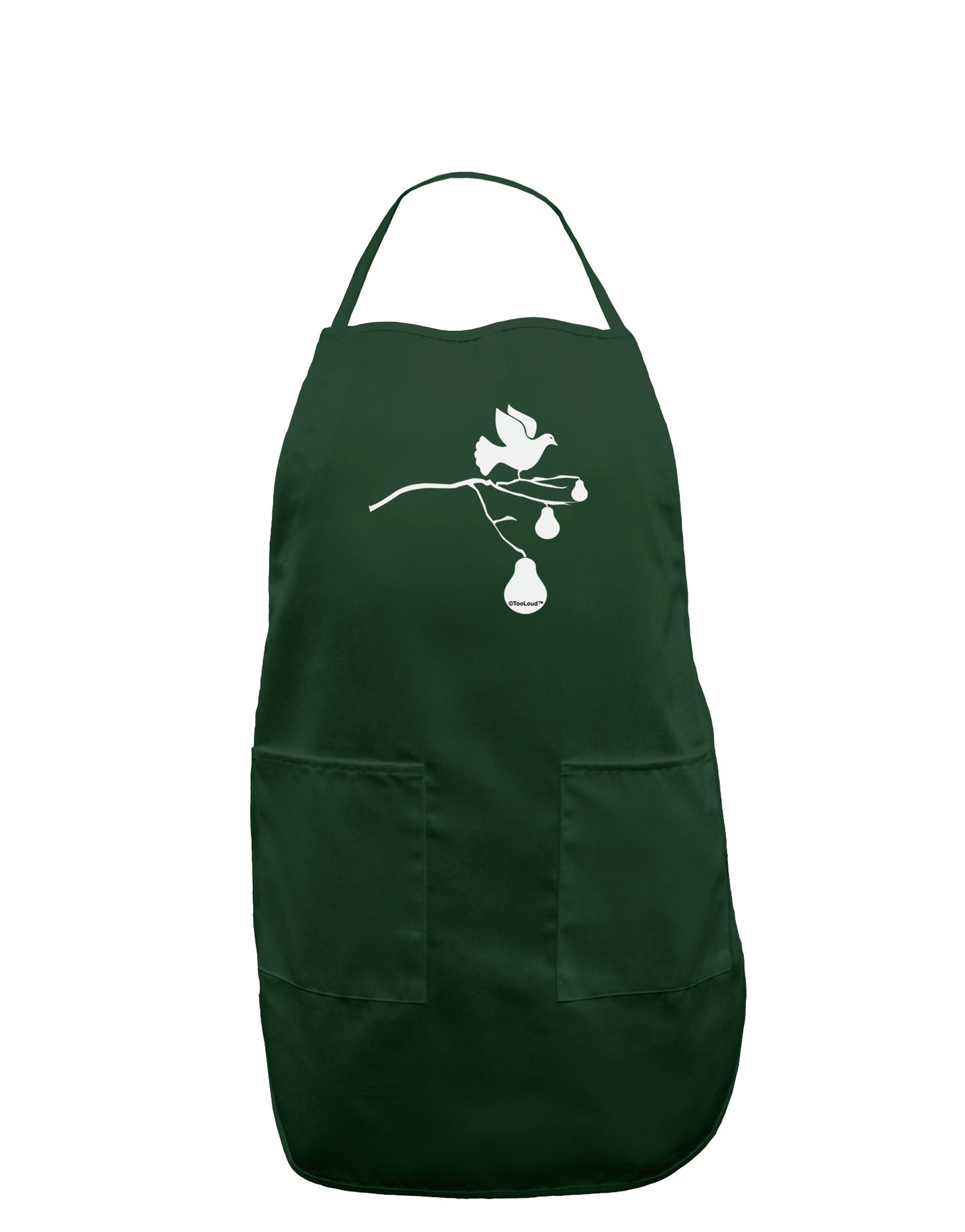 Partridge In A Pear Tree Dark Adult Apron-Bib Apron-TooLoud-Hunter-One-Size-Davson Sales