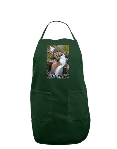 Colorado Waterfall Scene Text Dark Adult Apron-Bib Apron-TooLoud-Hunter-One-Size-Davson Sales