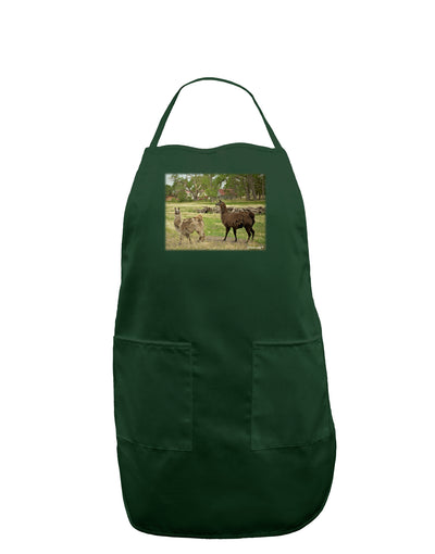 Standing Llamas Dark Adult Apron by TooLoud-Bib Apron-TooLoud-Hunter-One-Size-Davson Sales