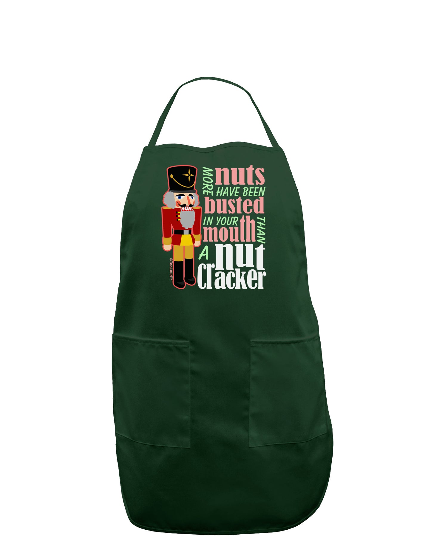 More Nuts Busted - Your Mouth Dark Adult Apron by-Bib Apron-TooLoud-Hunter-One-Size-Davson Sales