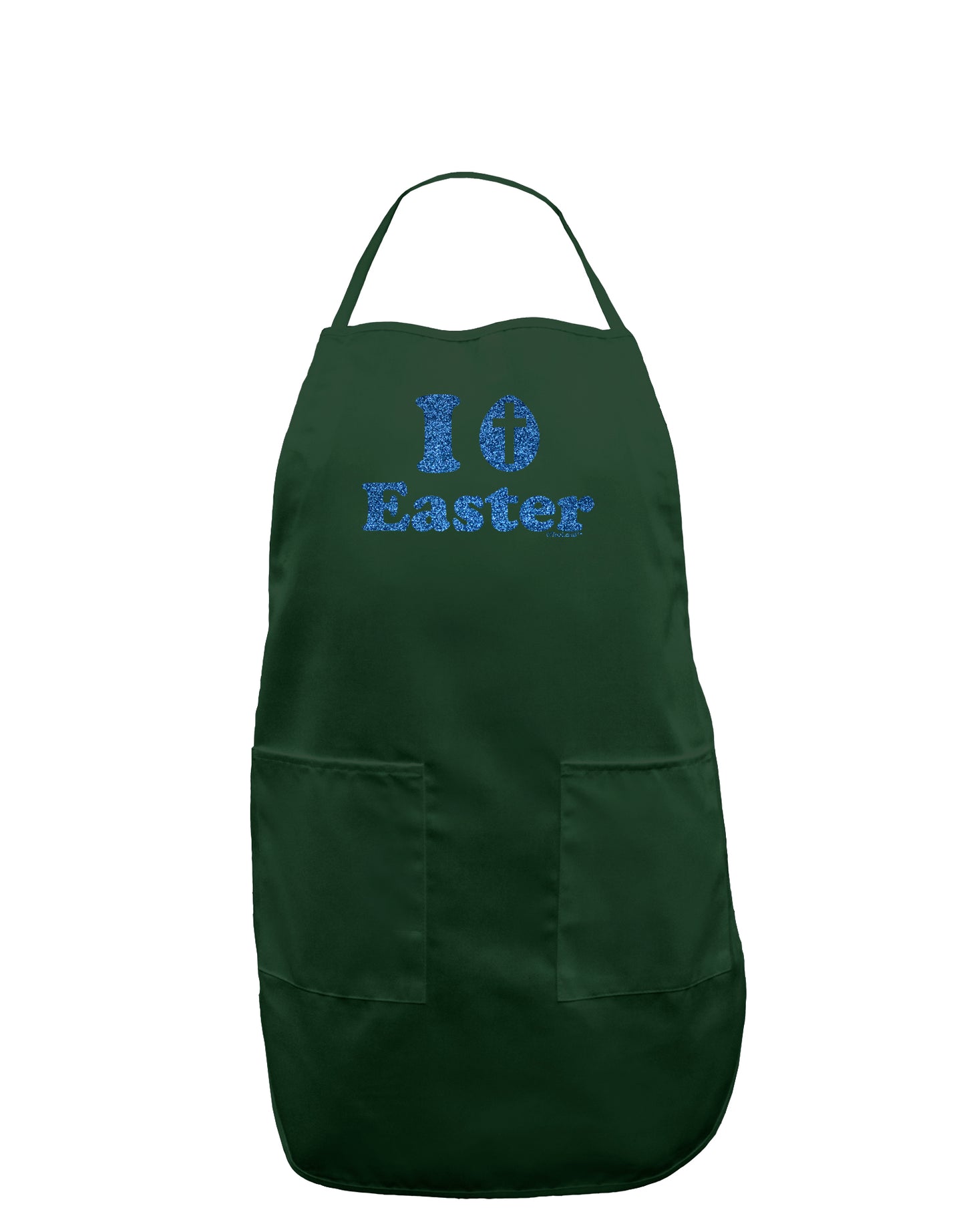 I Egg Cross Easter - Blue Glitter Dark Adult Apron by TooLoud-Bib Apron-TooLoud-Hunter-One-Size-Davson Sales
