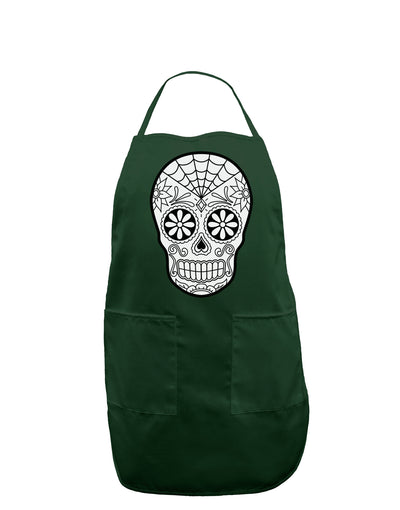 Color Your Own Dia de los Muertos Calavera Dark Adult Apron-Bib Apron-TooLoud-Hunter-One-Size-Davson Sales