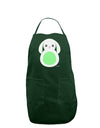 Cute Bunny with Floppy Ears - Green Dark Adult Apron by TooLoud-Bib Apron-TooLoud-Hunter-One-Size-Davson Sales