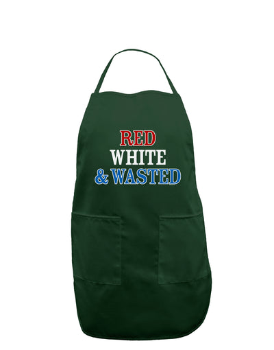 Red White and Wasted Dark Adult Apron-Bib Apron-TooLoud-Hunter-One-Size-Davson Sales