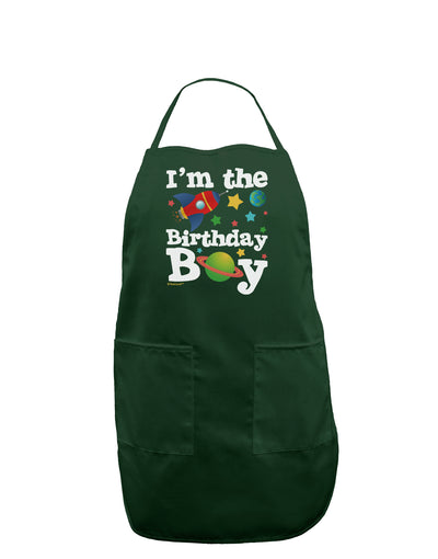 I'm the Birthday Boy - Outer Space Design Dark Adult Apron by TooLoud-Bib Apron-TooLoud-Hunter-One-Size-Davson Sales