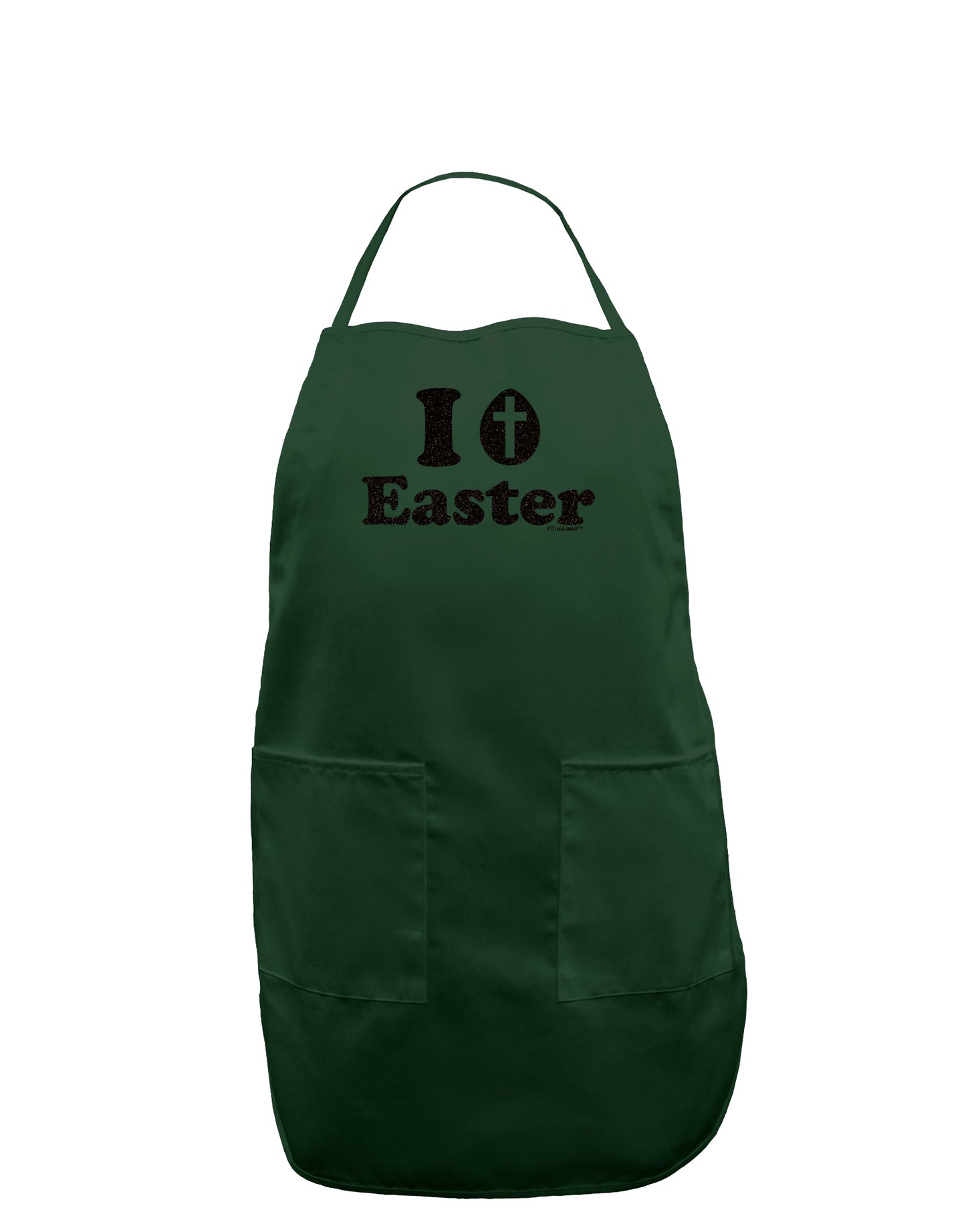 I Egg Cross Easter -Black Glitter Dark Adult Apron by TooLoud-Bib Apron-TooLoud-Hunter-One-Size-Davson Sales
