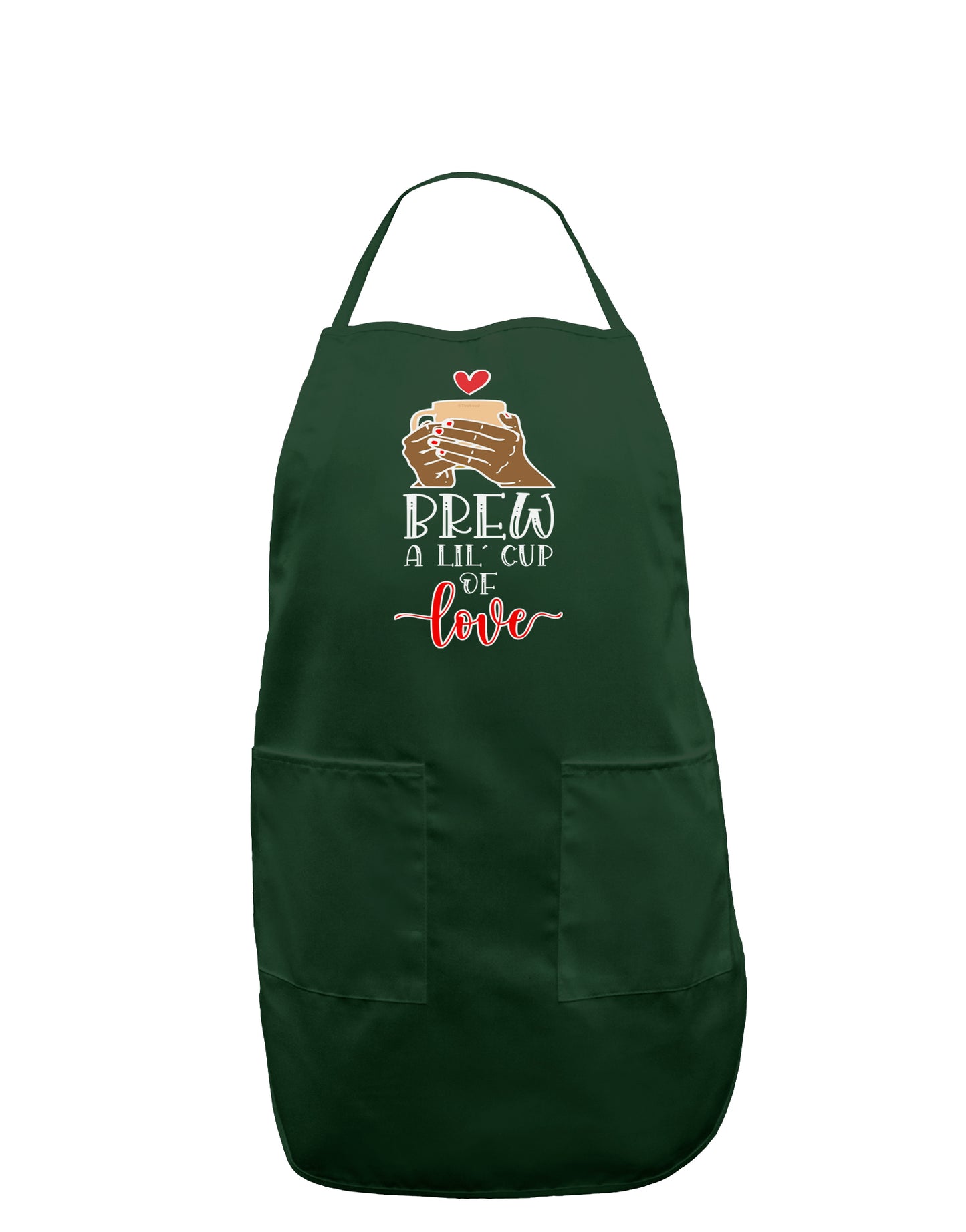 Brew a lil cup of love Adult Apron-Bib Apron-TooLoud-Hunter-One-Size-Davson Sales