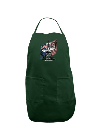 Distressed Paris Stop The Violence Dark Adult Apron-Bib Apron-TooLoud-Hunter-One-Size-Davson Sales