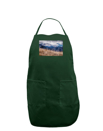 Pikes Peak CO Mountains Dark Adult Apron by TooLoud-Bib Apron-TooLoud-Hunter-One-Size-Davson Sales