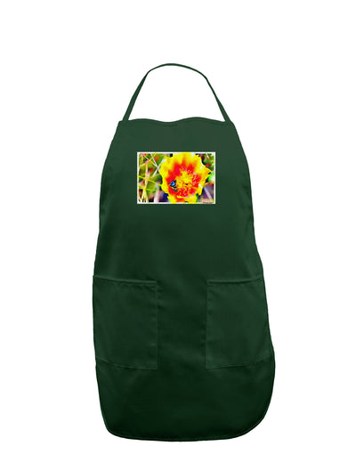 Bee Cactus Watercolor Dark Adult Apron-Bib Apron-TooLoud-Hunter-One-Size-Davson Sales