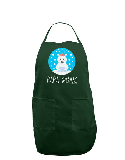 Matching Polar Bear Family - Papa Bear Dark Adult Apron by TooLoud-Bib Apron-TooLoud-Hunter-One-Size-Davson Sales